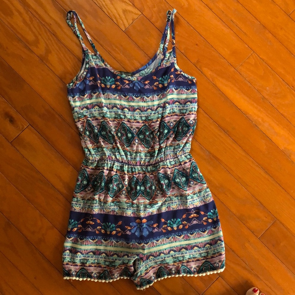 Multicolor Print Romper